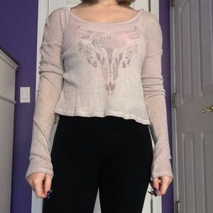 Long sleeve crop top